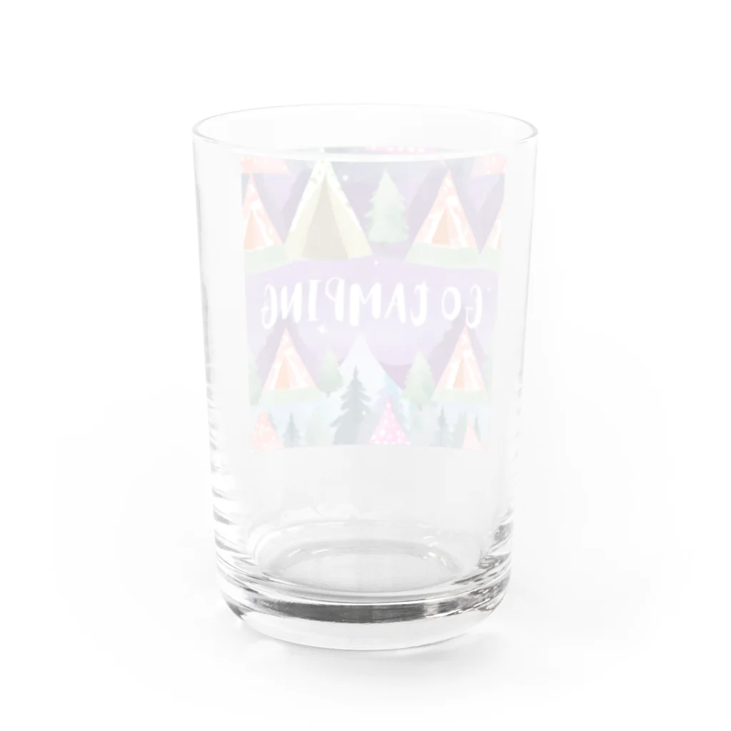 Rico294のカラフルテントでGO CAMPING Water Glass :back