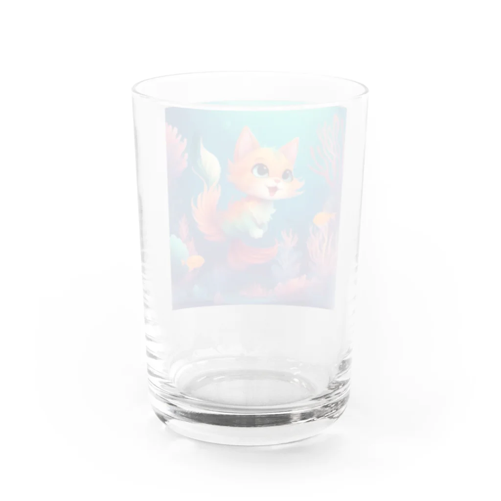 ノースのマーメイドキャット Water Glass :back