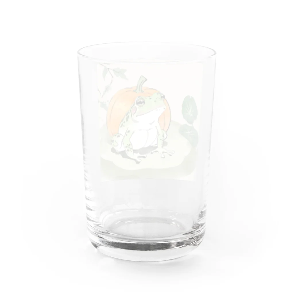 aoking_の和カエルかぼちゃ2 Water Glass :back