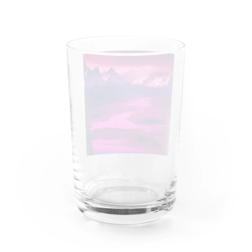 YoMiTの有名な観光スポットをイメージした画像：パタゴニア（アルゼンチン、チリ） Water Glass :back