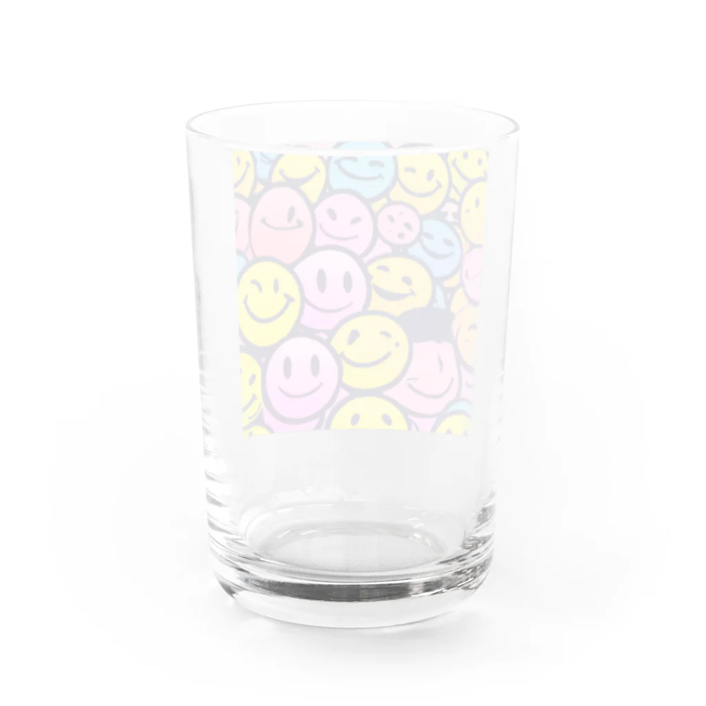 ワンダーワールド・ワンストップのスマイルマークがいっぱい⑦ Water Glass :back