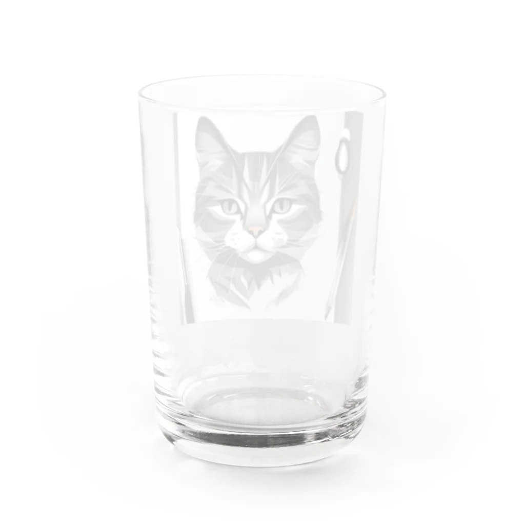 teru8376のイラスト　猫 グラス反対面