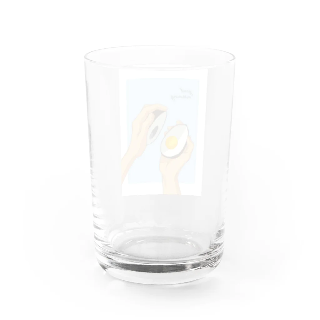 目野正月のゆでアボ Water Glass :back