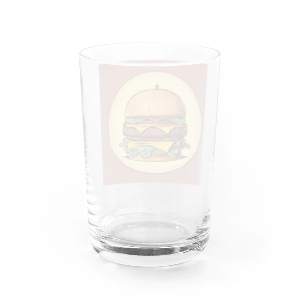 FUJIMON shopのバーガーバーガー Water Glass :back