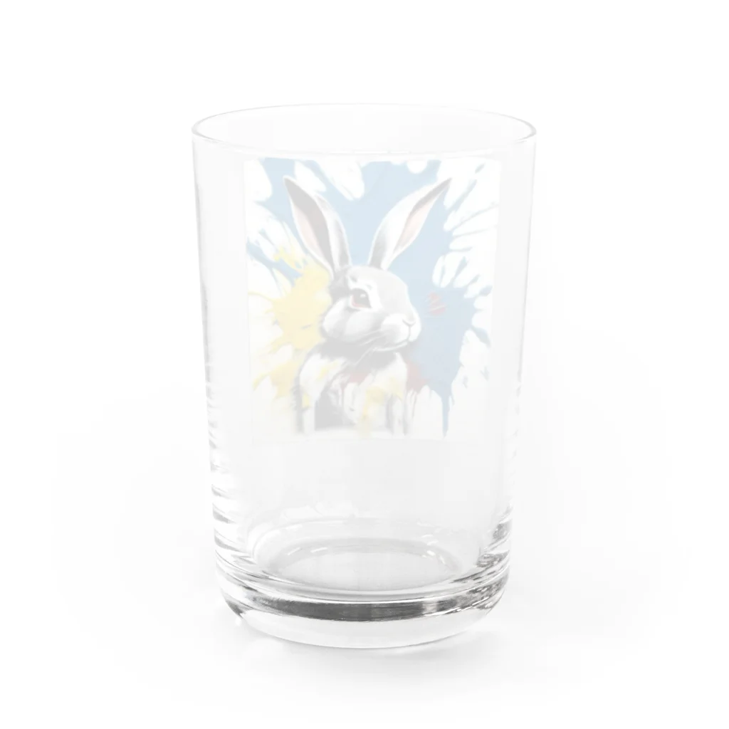 mojaのアートうさぎ🐰 Water Glass :back