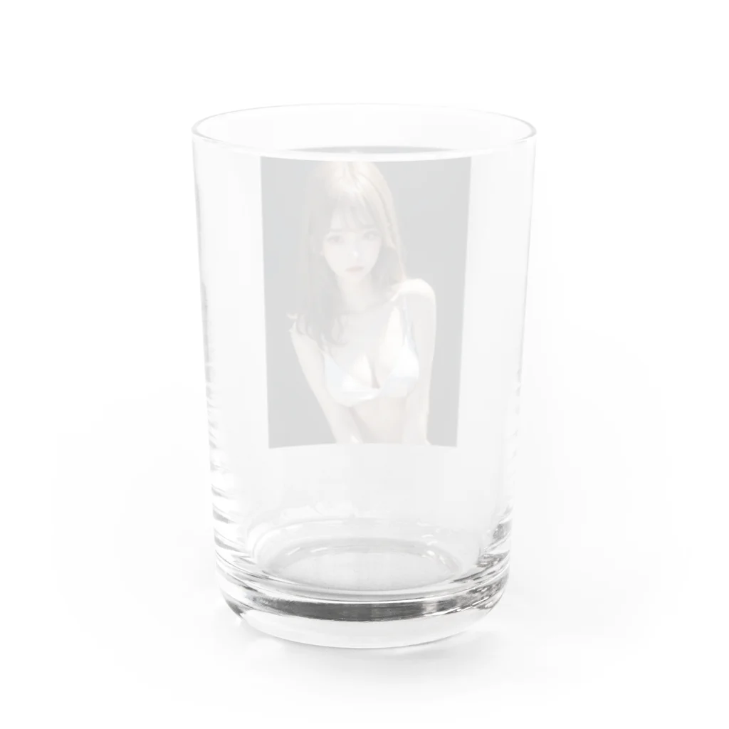 sounya sounyaの美女図鑑（白い服） Water Glass :back