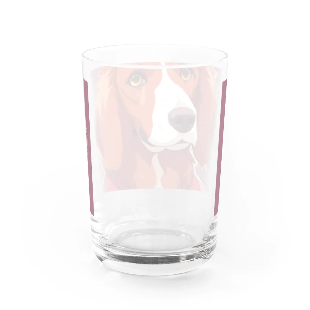 ワンワンハウスの華麗なる赤毛のアイリッシュセッター Water Glass :back