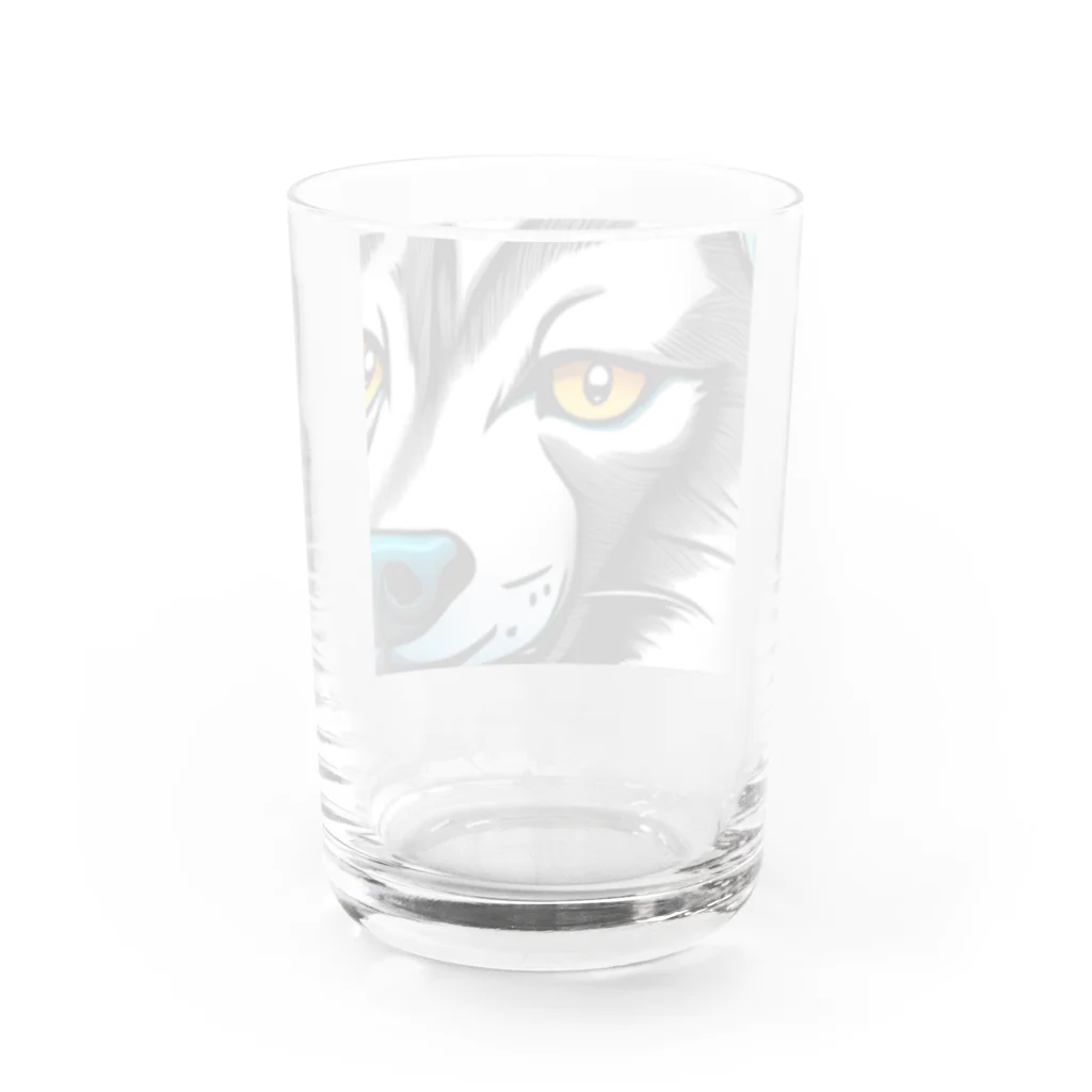 もしもショップのカッコイイ　犬 Water Glass :back