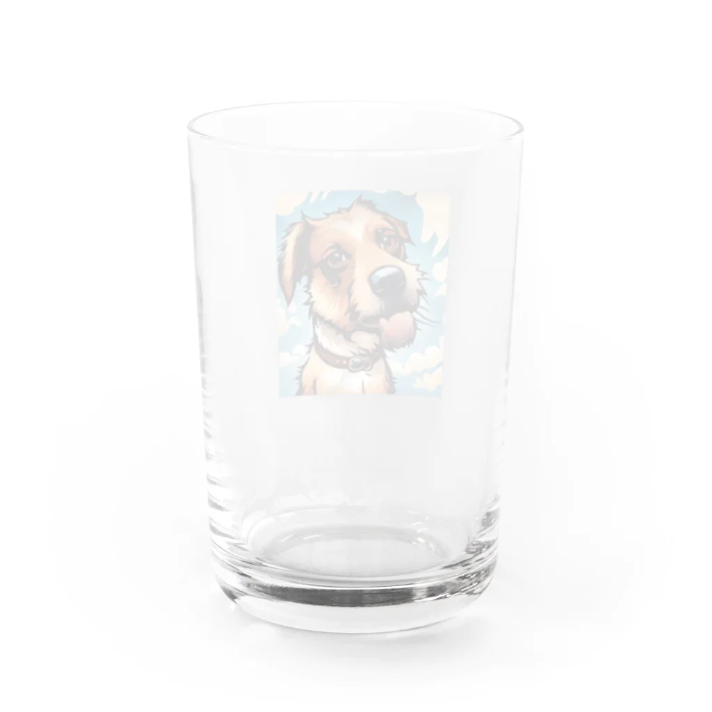 だーのハワイアンドッグ　モカちゃん Water Glass :back