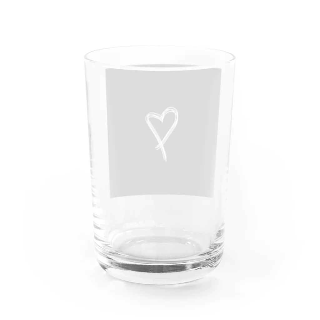 pain08のハート Water Glass :back