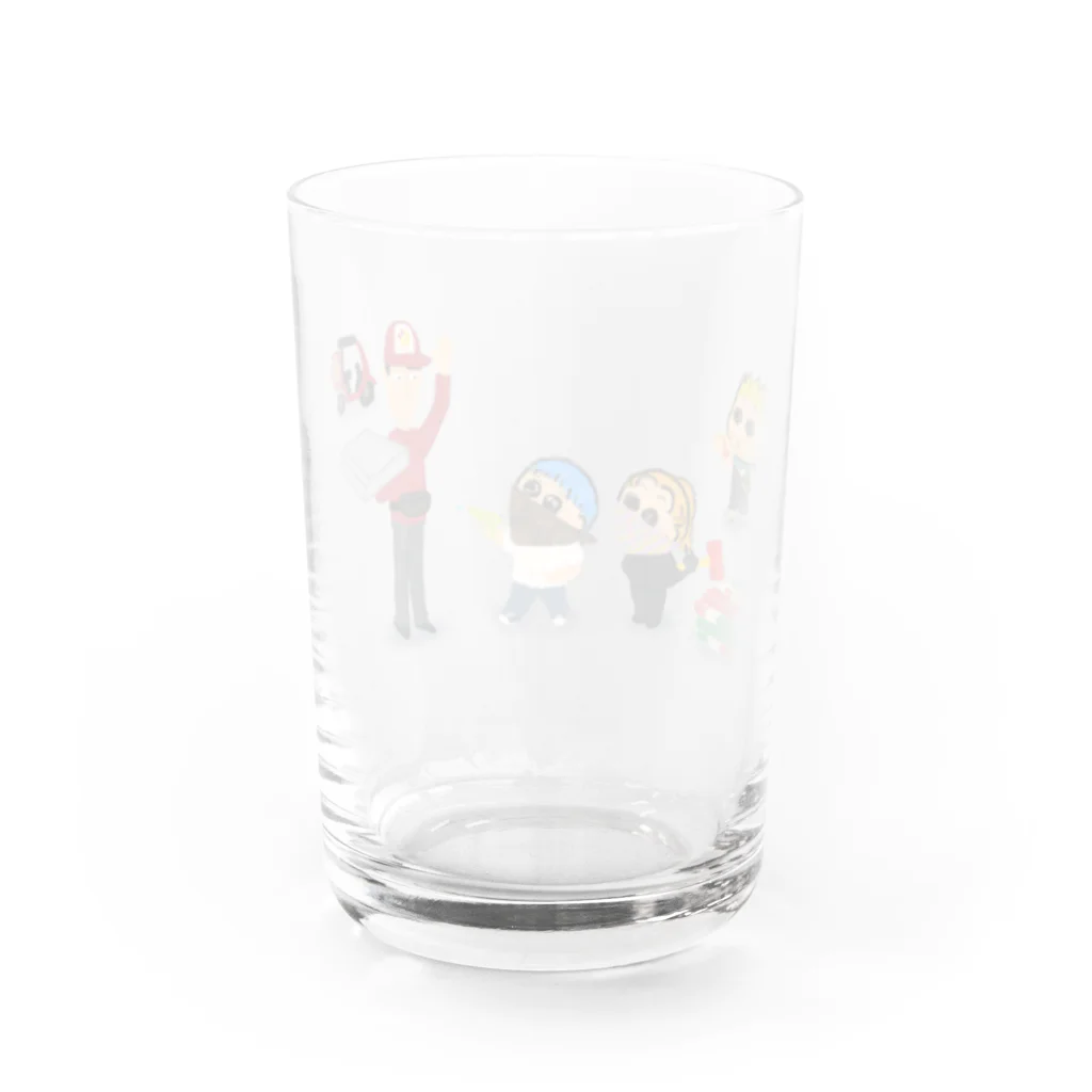 Dot-Takの宅配ピザ Water Glass :back