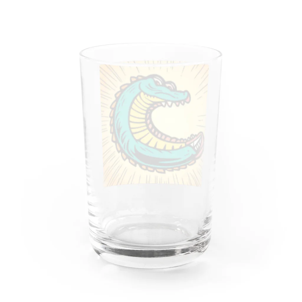 もしもショップの可愛いワニ Water Glass :back