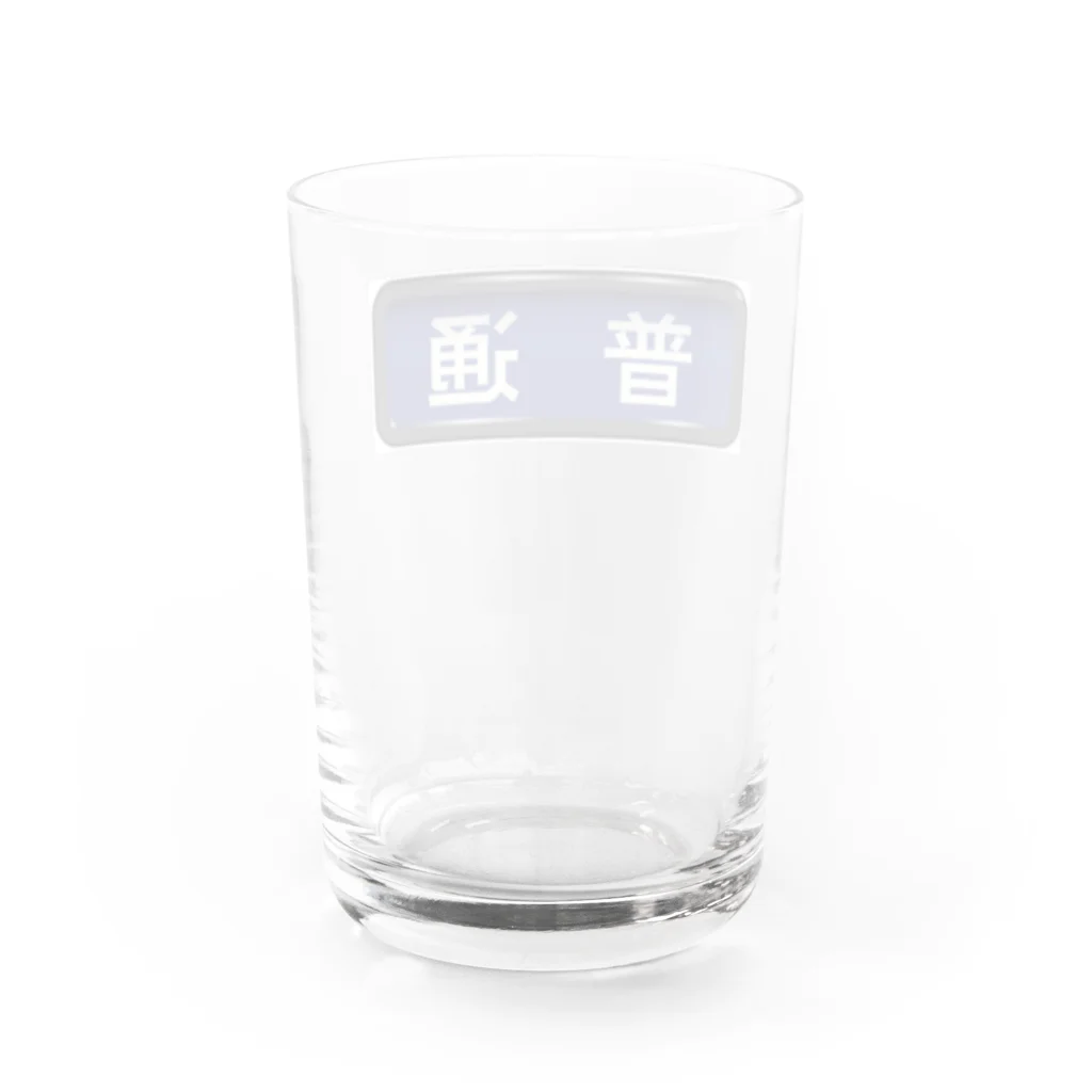 Rail Square の電車方向幕【普通】青地 Water Glass :back