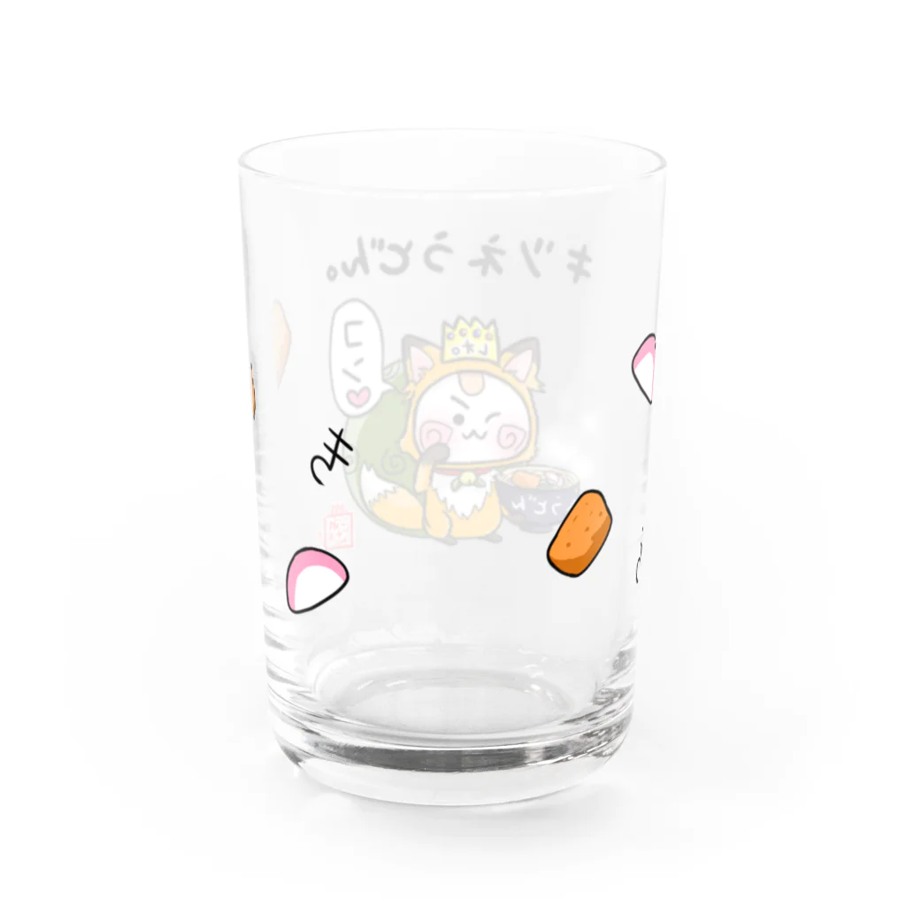 旅猫王子れぉにゃん👑😼公式(レイラ・ゆーし。)のキツネうどん☆れぉにゃん グラス反対面