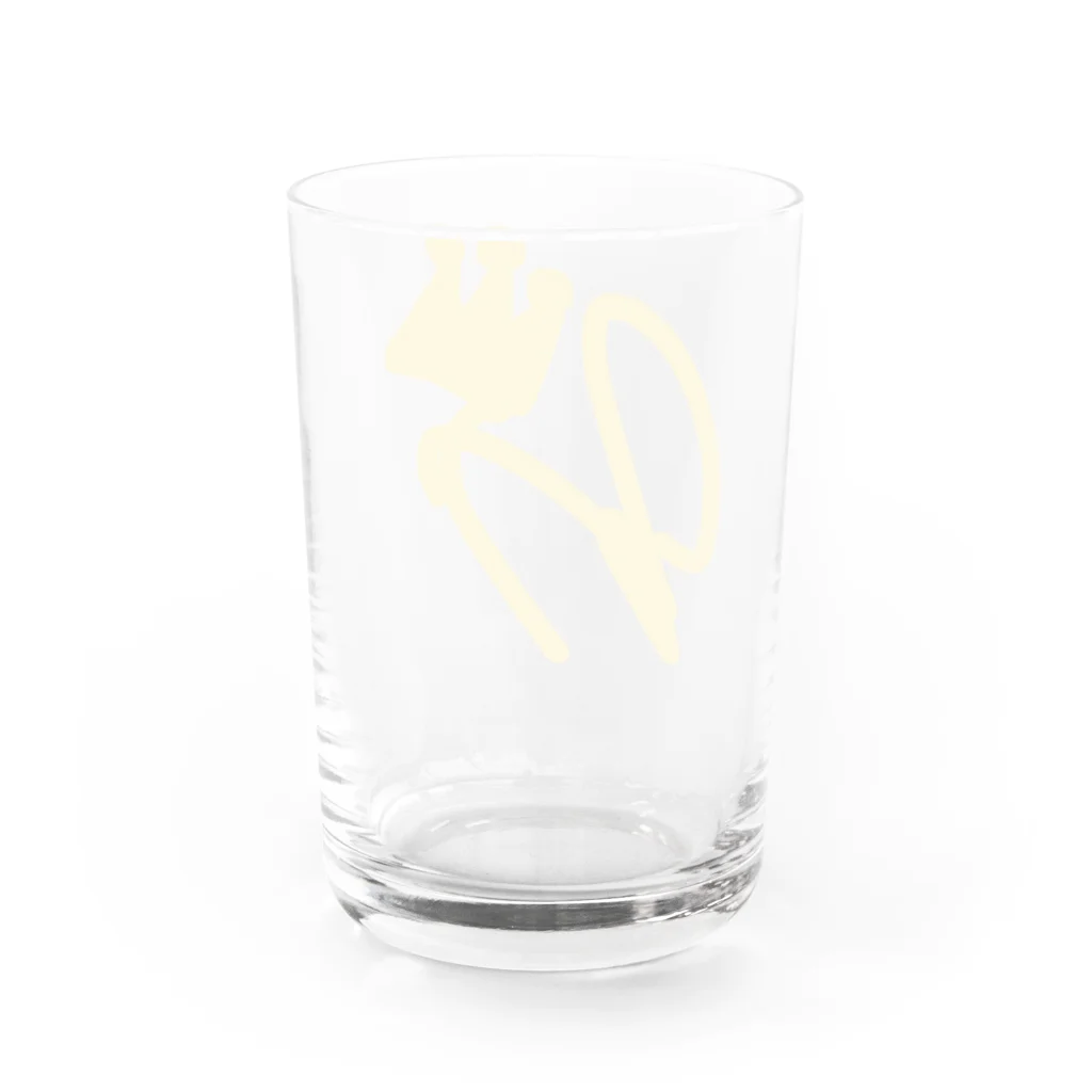 Maison ちらかしのMaison Tirakasi yellow sign Water Glass :back