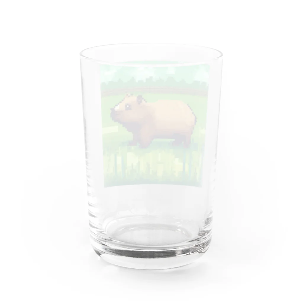 川島商店のカピバラ（草原） Water Glass :back