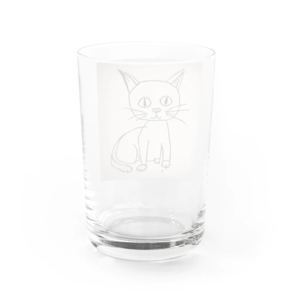 Kemasatariの猫の絵 Water Glass :back