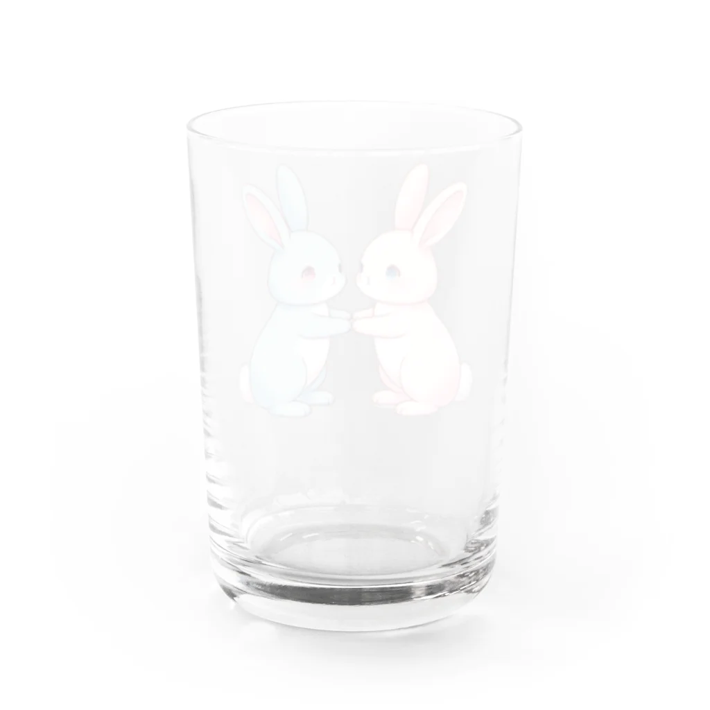 ゆるふわショップのゆるふわうさぎ Water Glass :back