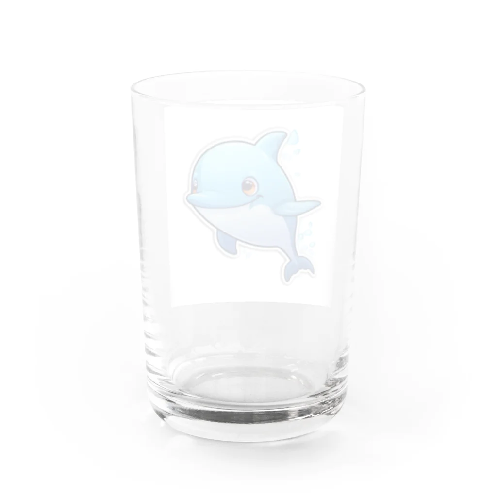 ワクワクセレブレイトのイルカくん Water Glass :back