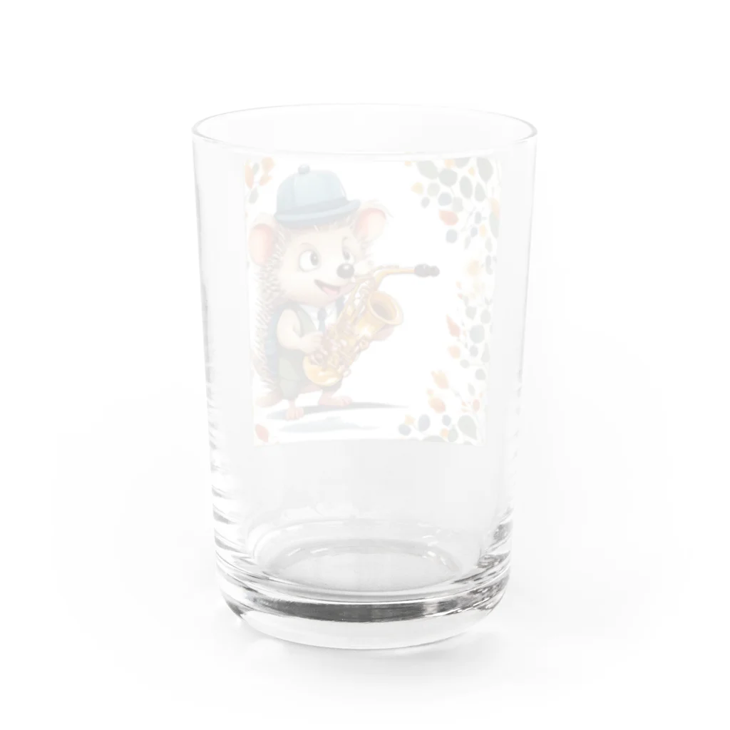 moriugのサックスハリネズミ Water Glass :back