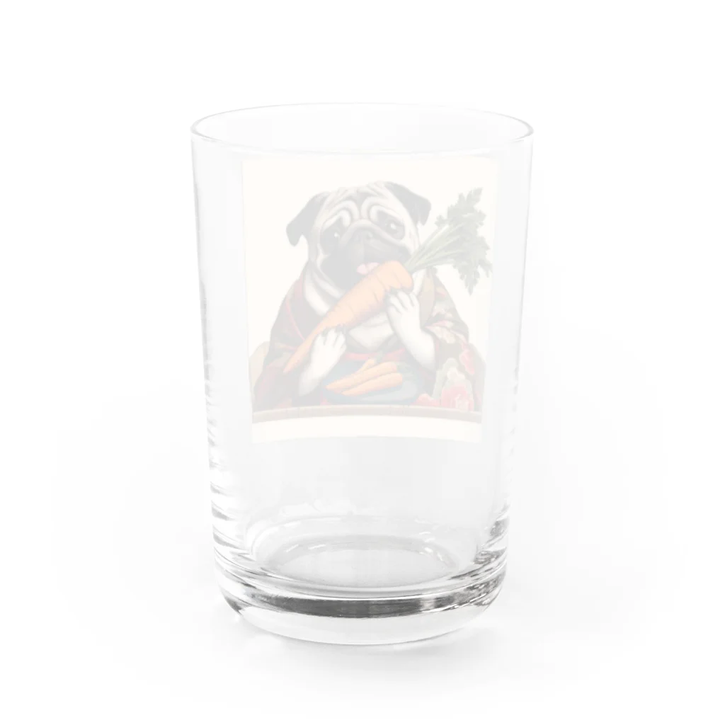 sa_ttyonnのにんじんを持つ パグ Water Glass :back