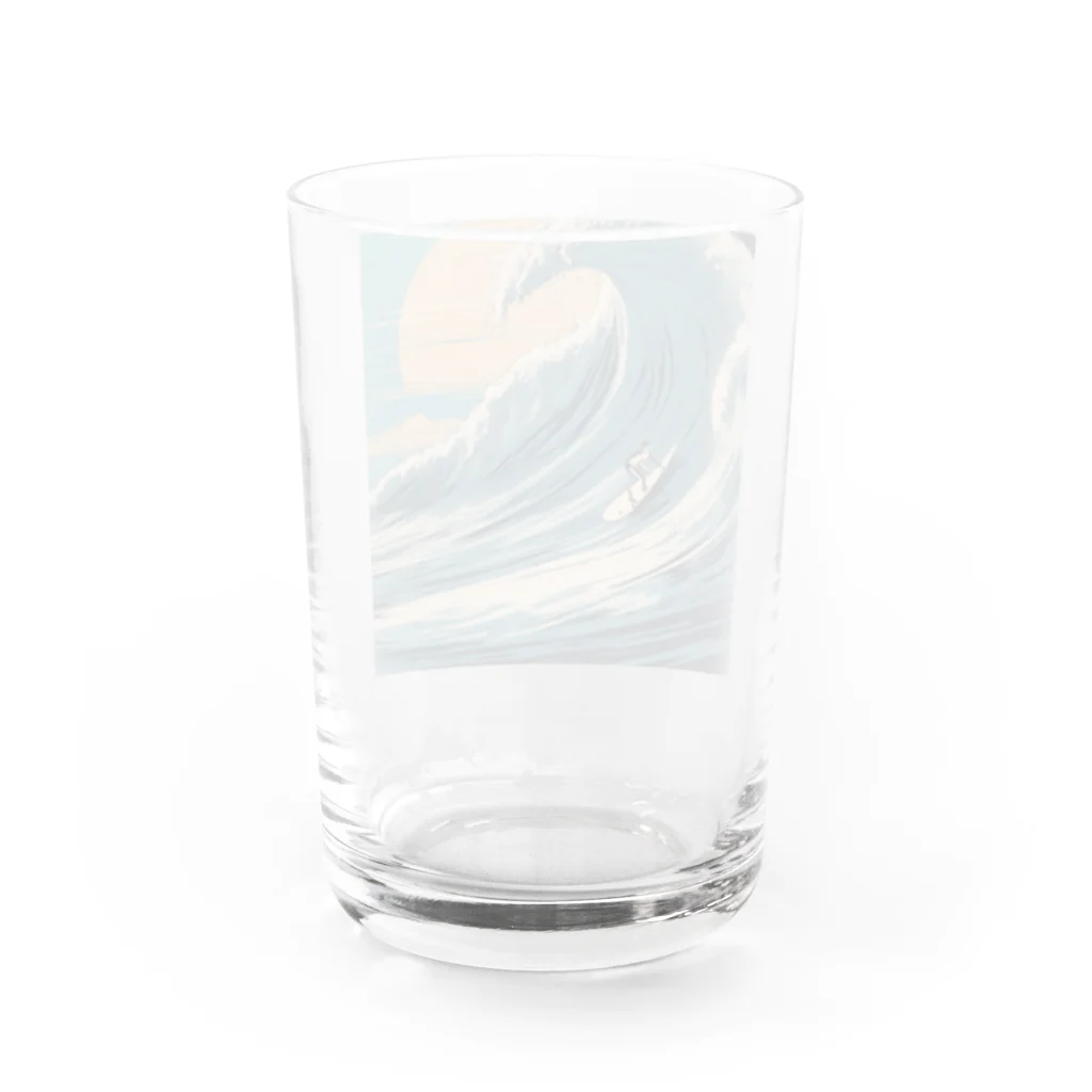 takotakoのクラシックサーフィン Water Glass :back
