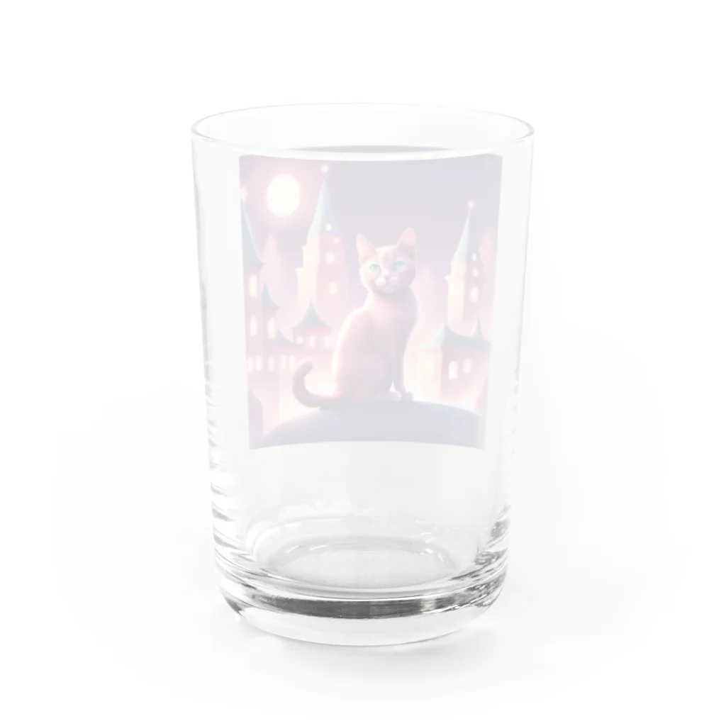 etwoshopのMoonlit Catwalk Water Glass :back