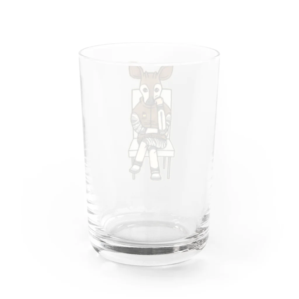 すとろべりーガムFactoryの物思いにふけるオカピ氏 Water Glass :back