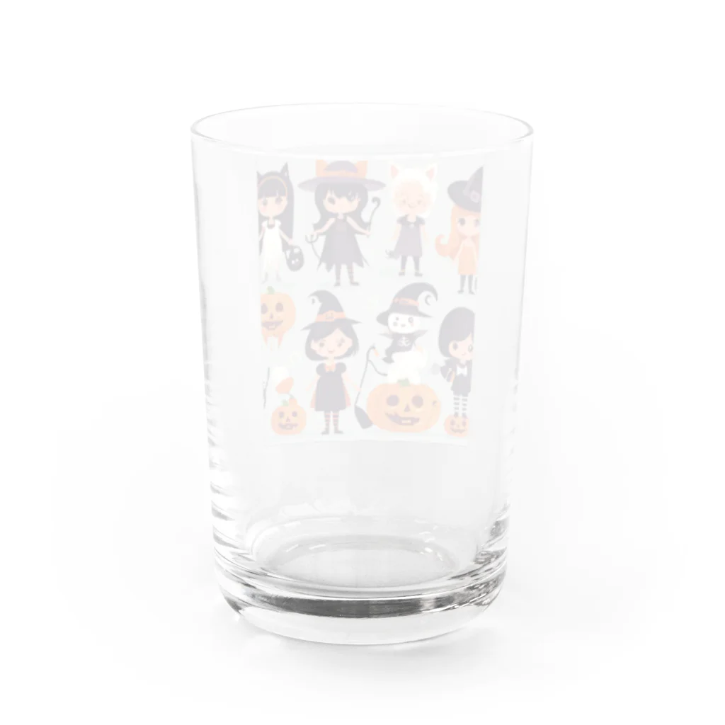 ワンダーワールド・ワンストップのかわいいたくさんのハローウィーンキャラクター③ Water Glass :back