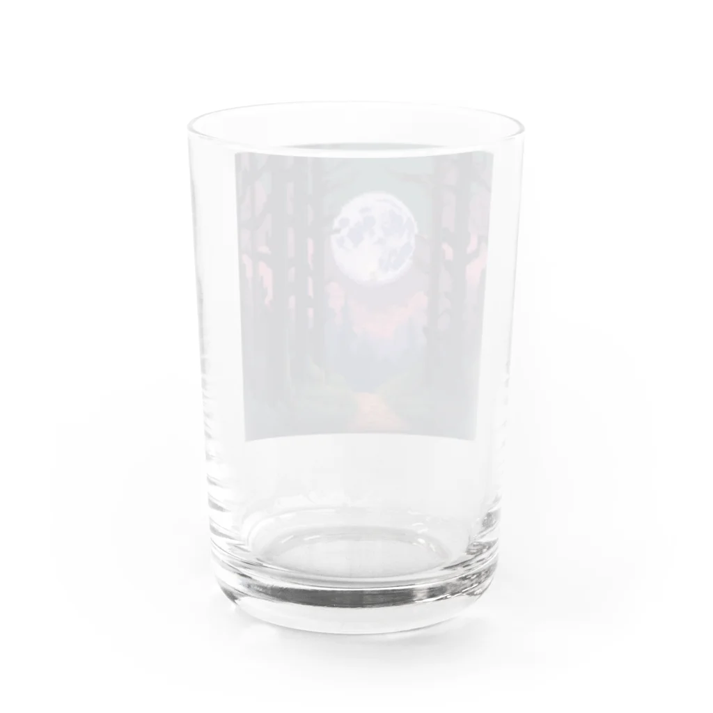 umakoiの不気味な雰囲気の月夜の森の風景のドット絵 Water Glass :back