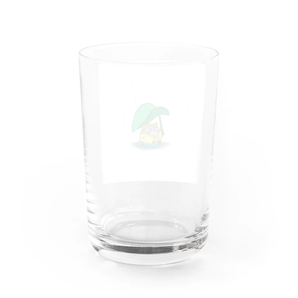 強風フラッシュバンの雨にゃんこ Water Glass :back