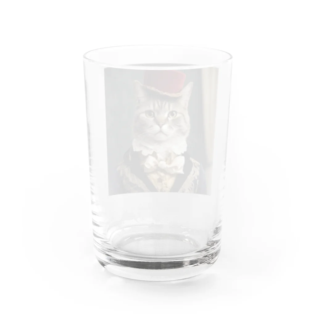 こっちを見る貴族ネコショップのこっちを見る貴族ネコ6 Water Glass :back