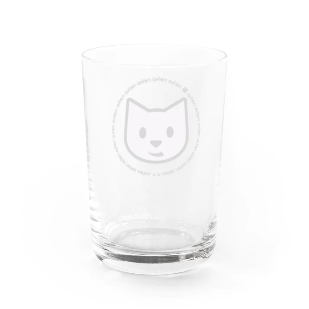 キャットニャーのムラサキPOPな猫 Water Glass :back