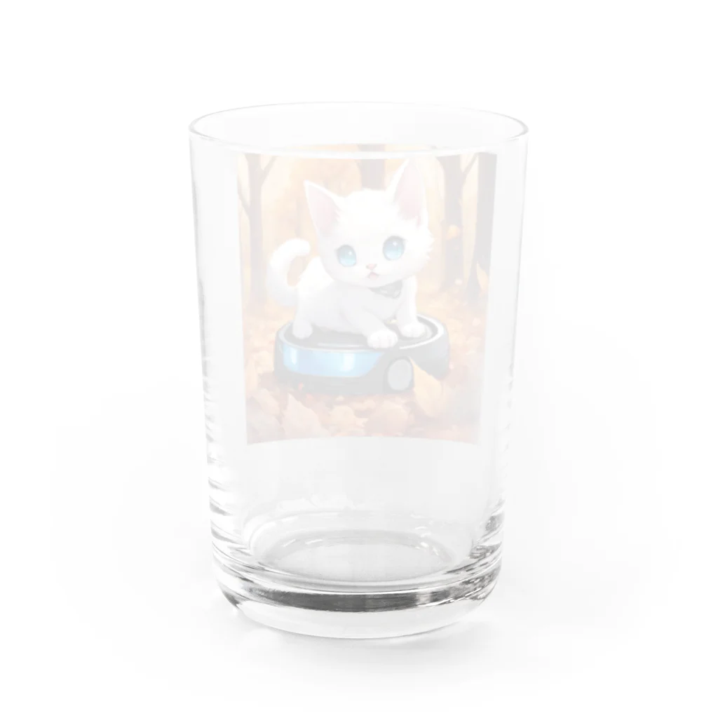 yoiyononakaの新型家電と白猫01 Water Glass :back