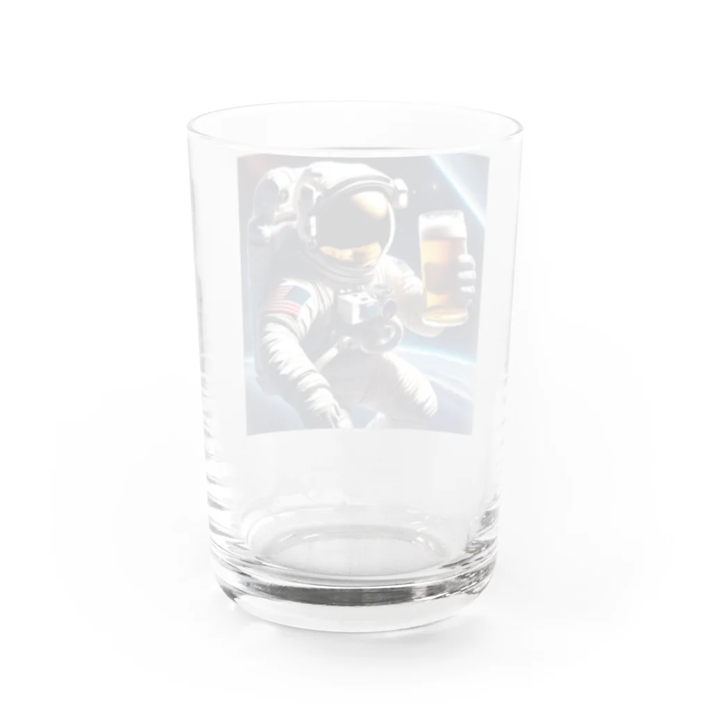 宇宙開発デザイン科の酒飲みアストロノーツ Water Glass :back