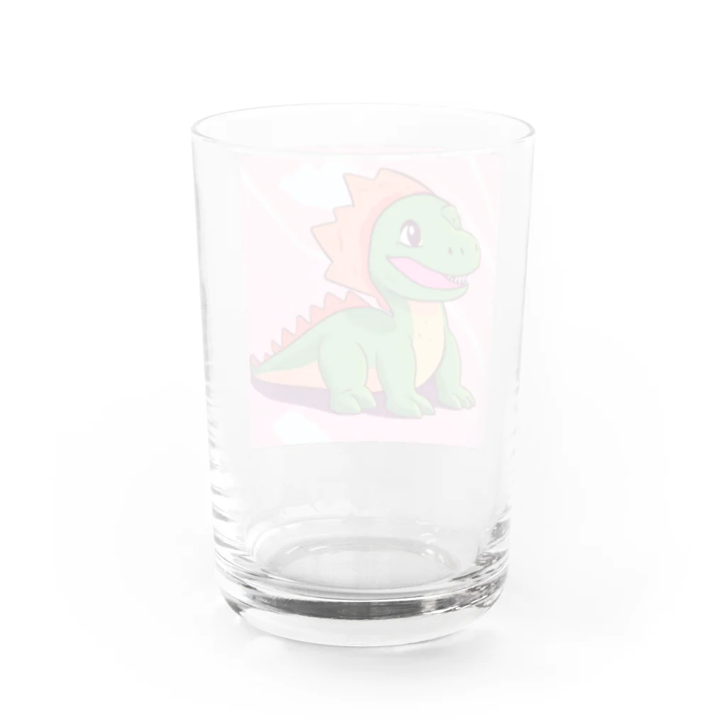 かわいいグッズのかわいい恐竜のグッズ Water Glass :back