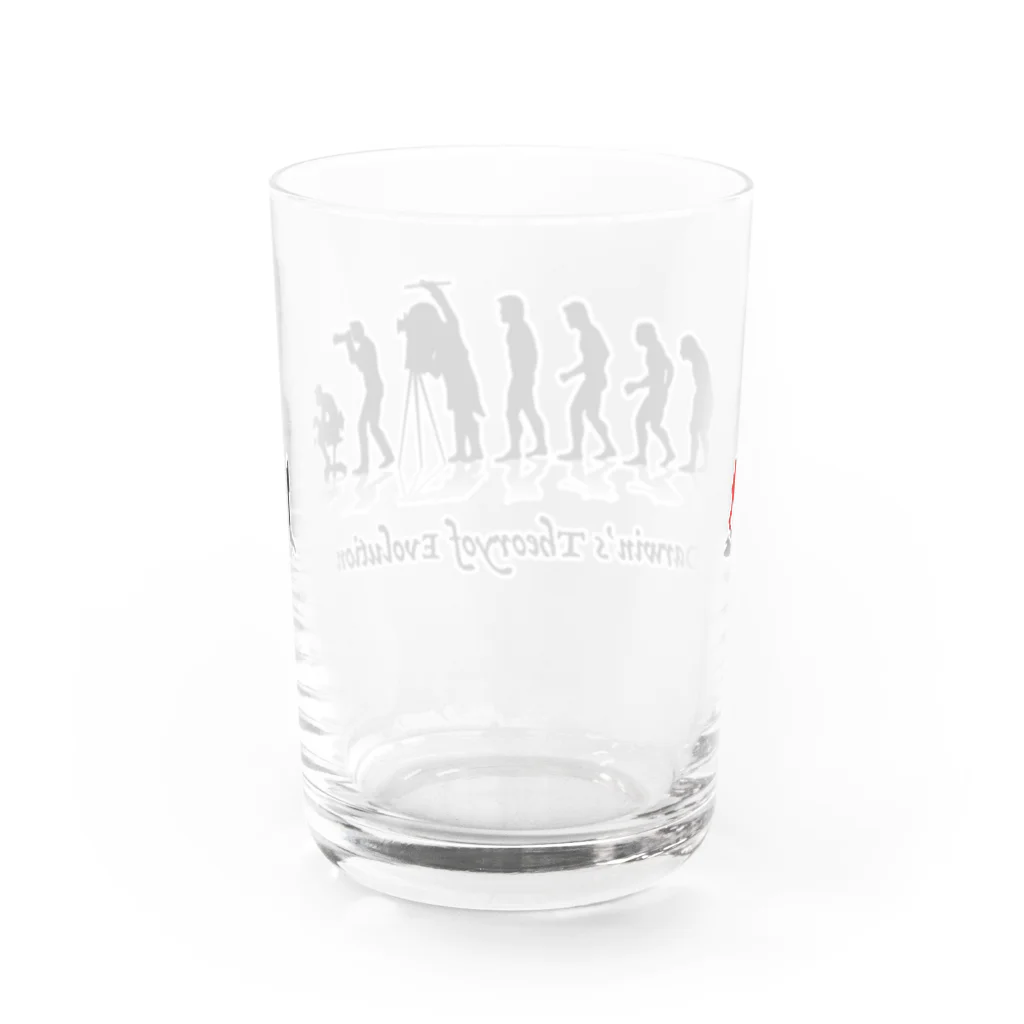 Bad Daddy at SUZURI の超進化論 Water Glass :back