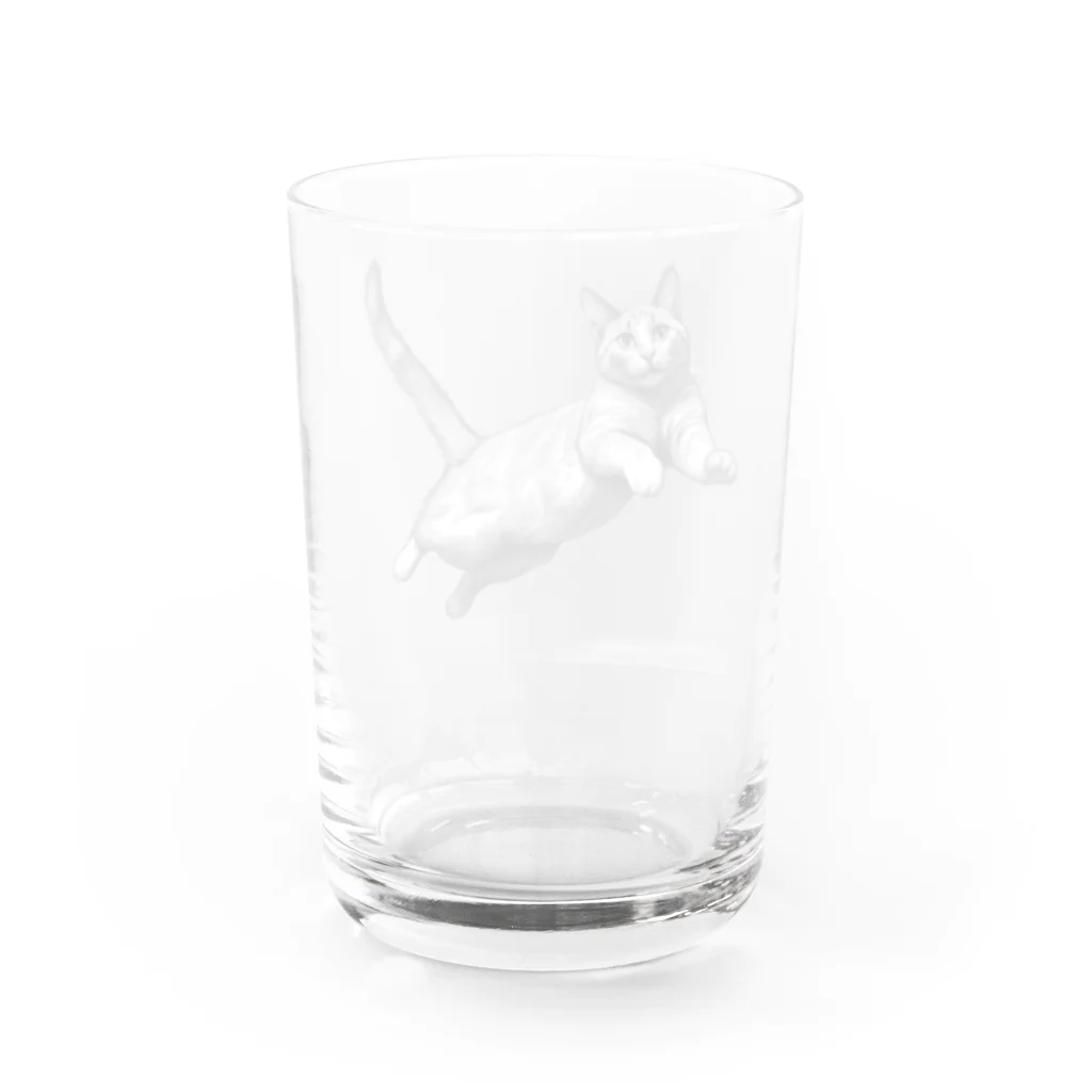 Shop Quonの跳ね猫 Water Glass :back