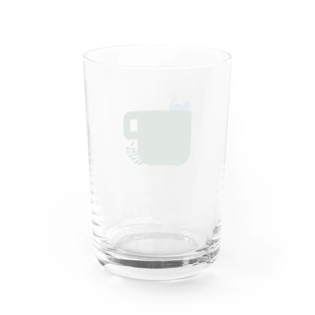 カフェイカリの【カフェイカリ】ロゴ Water Glass :back