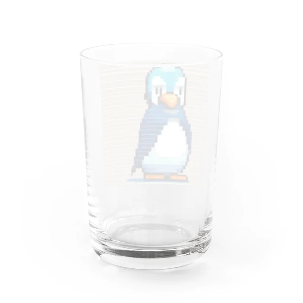 hamusutaroのペンギンピクセルアート Water Glass :back