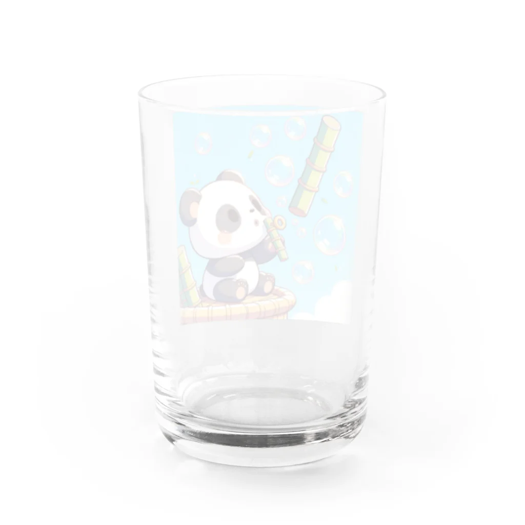 ぷにぷにのシャボン玉パンダくん Water Glass :back