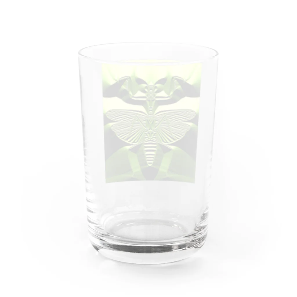 t44のグラフィティ ハラビロカマキリ Water Glass :back