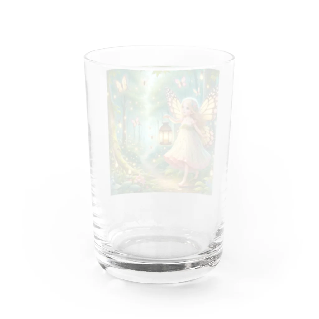 uyuyoshieの妖精　女の子 Water Glass :back