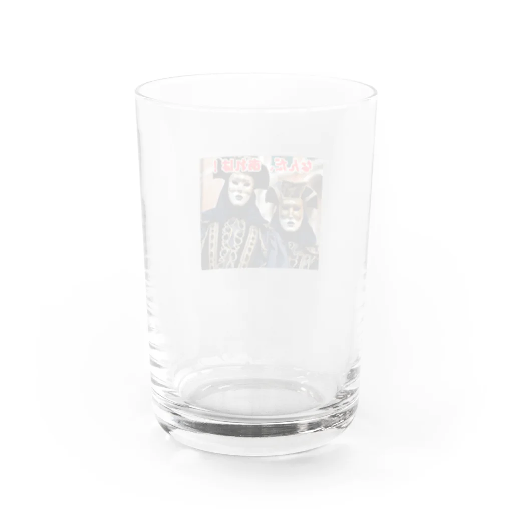 Yamapのヴェネチアのカーニバルの美しい仮面 Water Glass :back