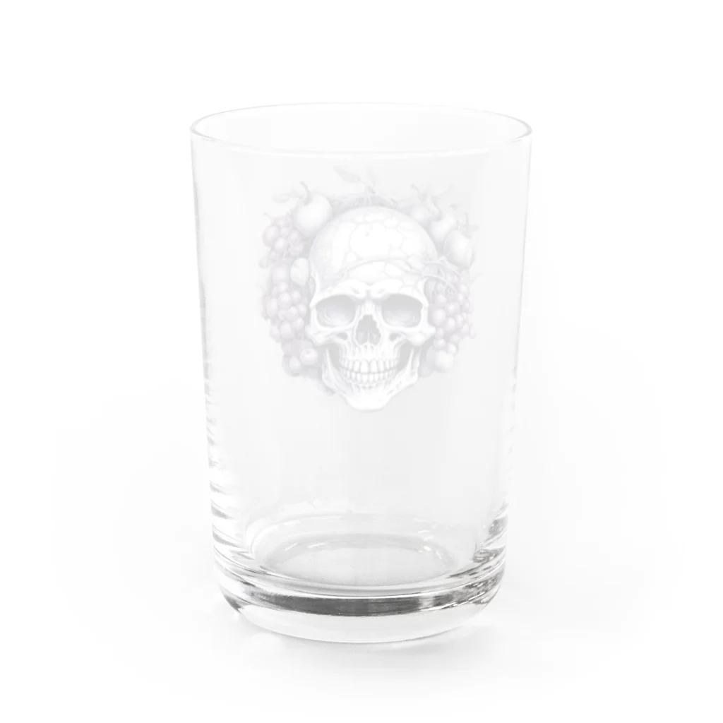 LCOMLのフルーツに囲まれたSKULL Water Glass :back