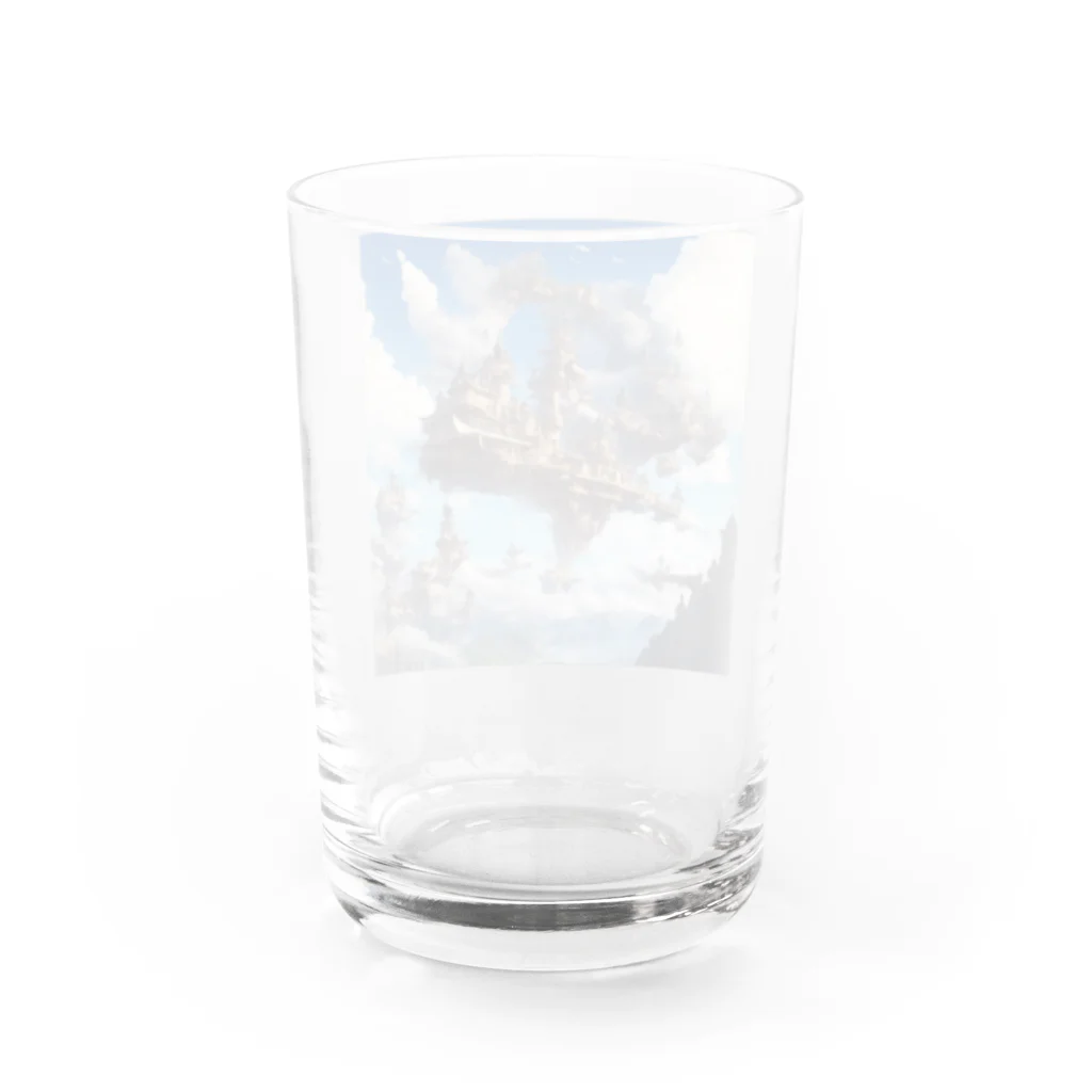 SetsunaAIの空に浮かぶ島のファンタジーグッズ Water Glass :back