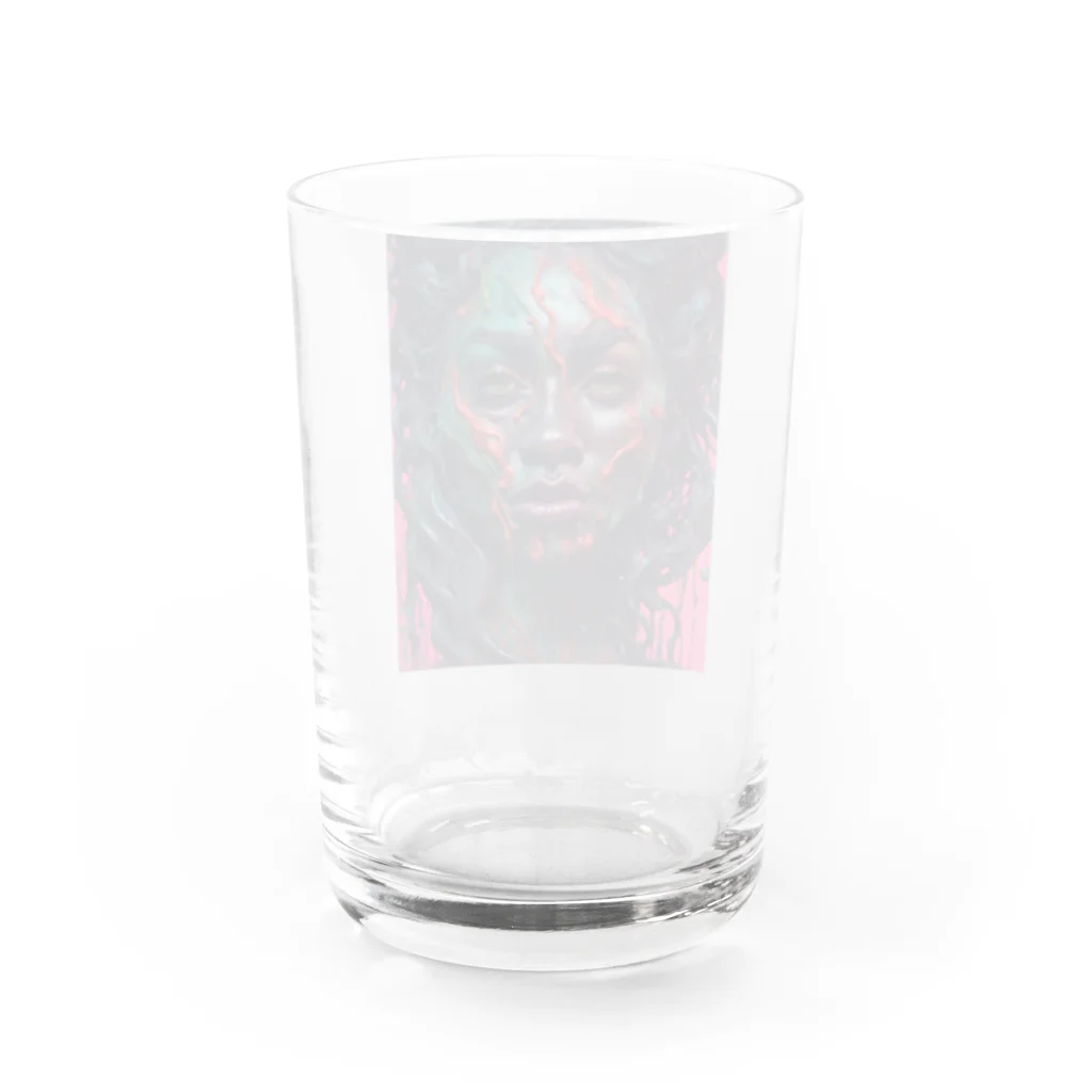 ワンダーワールド・ワンストップのミステリアスなダークウルフの女性② Water Glass :back