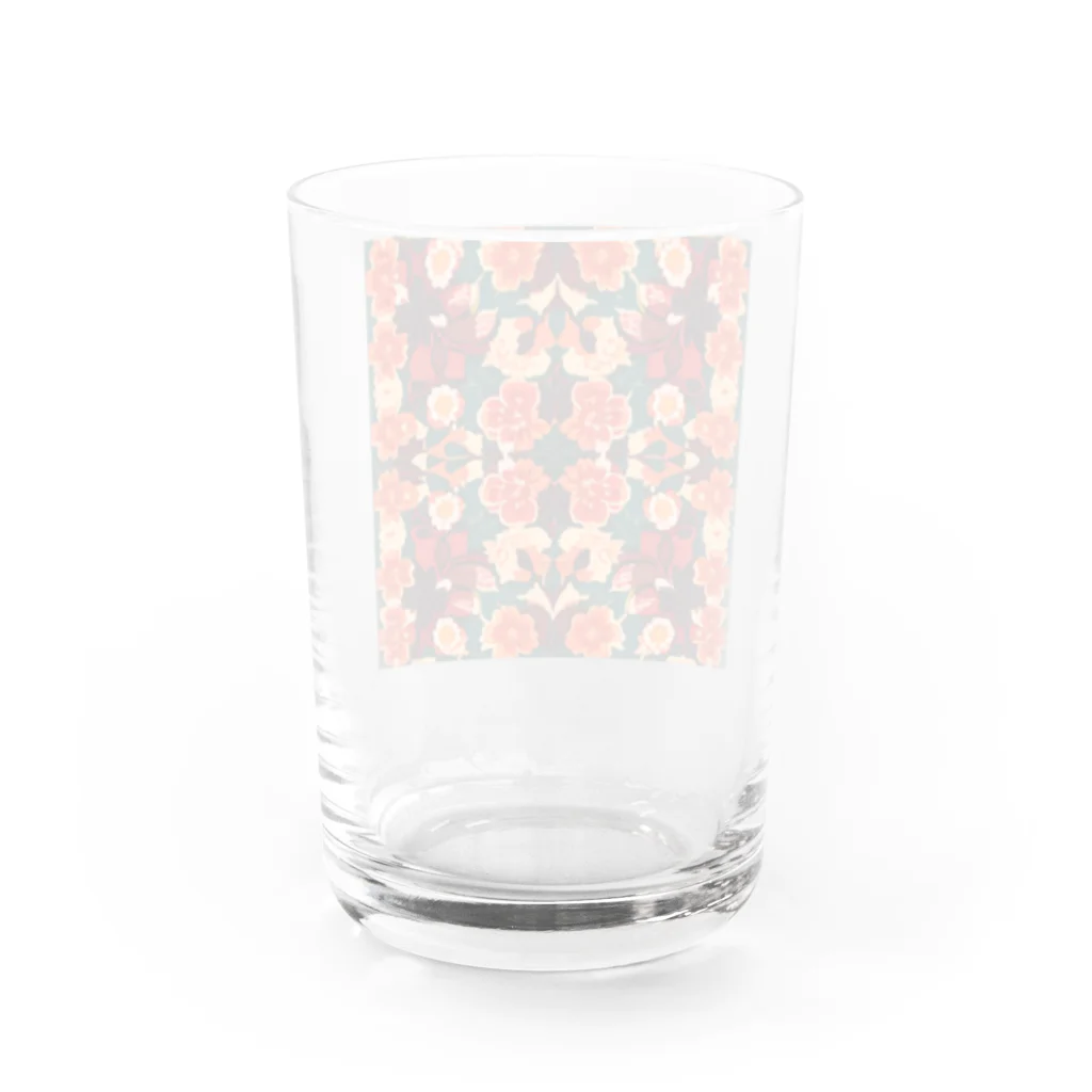 屋台 CLINICの北欧風フラワー（赤） Water Glass :back