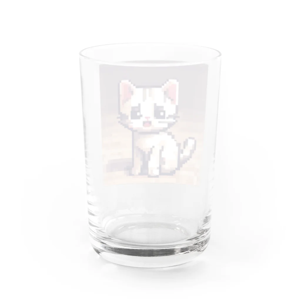 SetsunaAIのお出迎えドット子猫のグッズ Water Glass :back