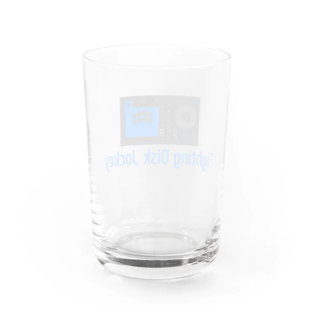 もか山のFighting Disk Jockey Water Glass :back